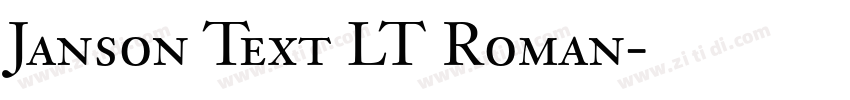 Janson Text LT Roman字体转换